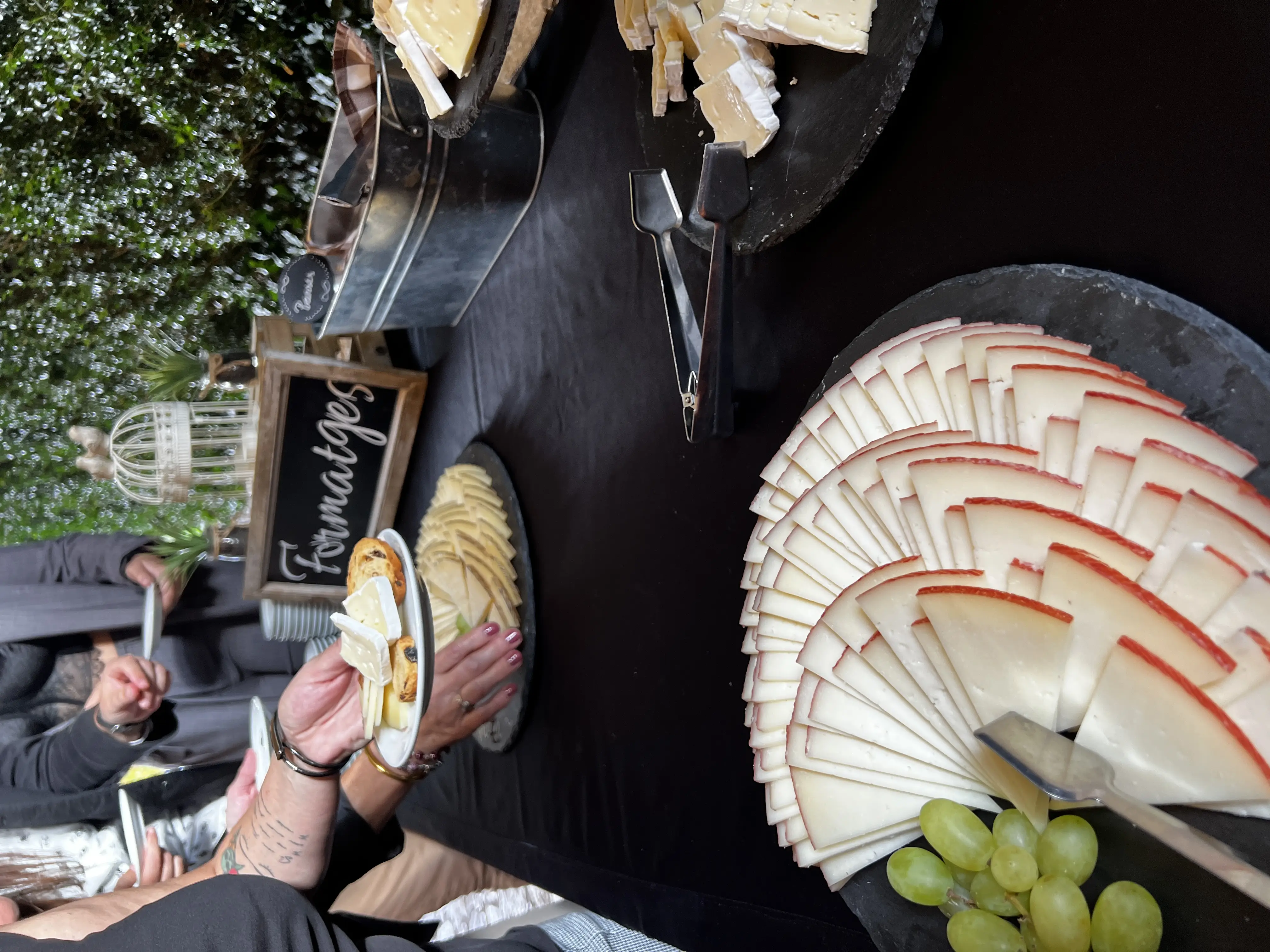 Elegant dinner or cocktail setup